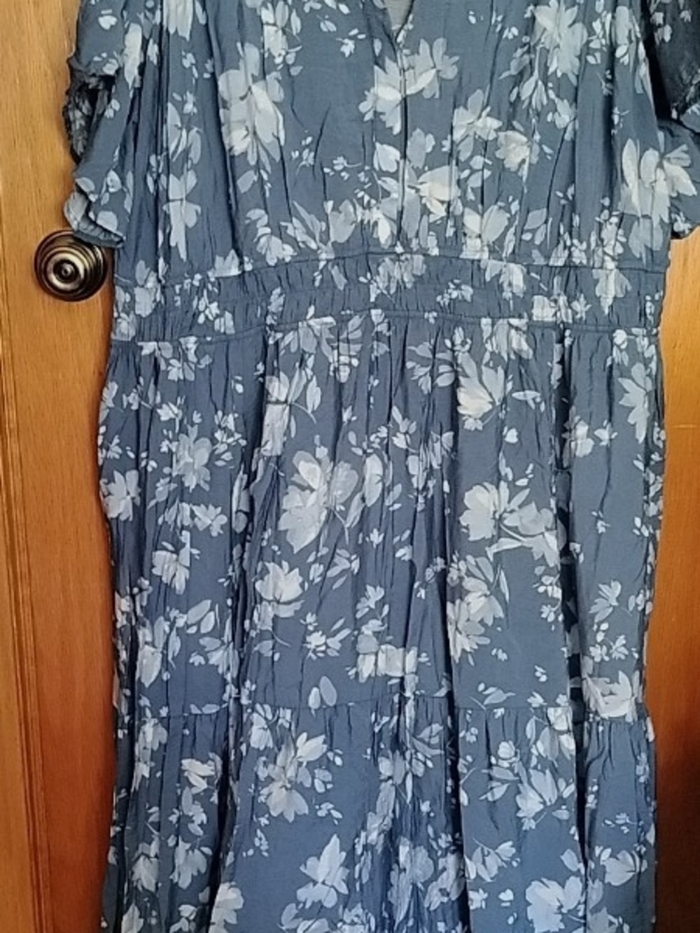 Torrid Blue / White Floral Maxi Dress Size 5 - Picture 2 of 8